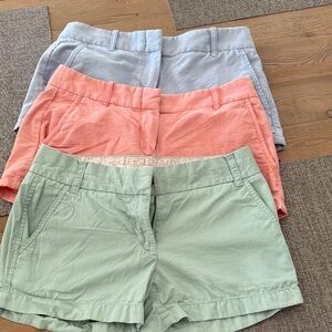J. Crew Women's Shorts - Light Blue, Coral, Mint